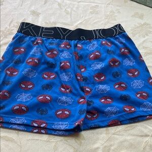 Blue Spider-Man Themed Shorts boxer shorts boys size 16 NWT
